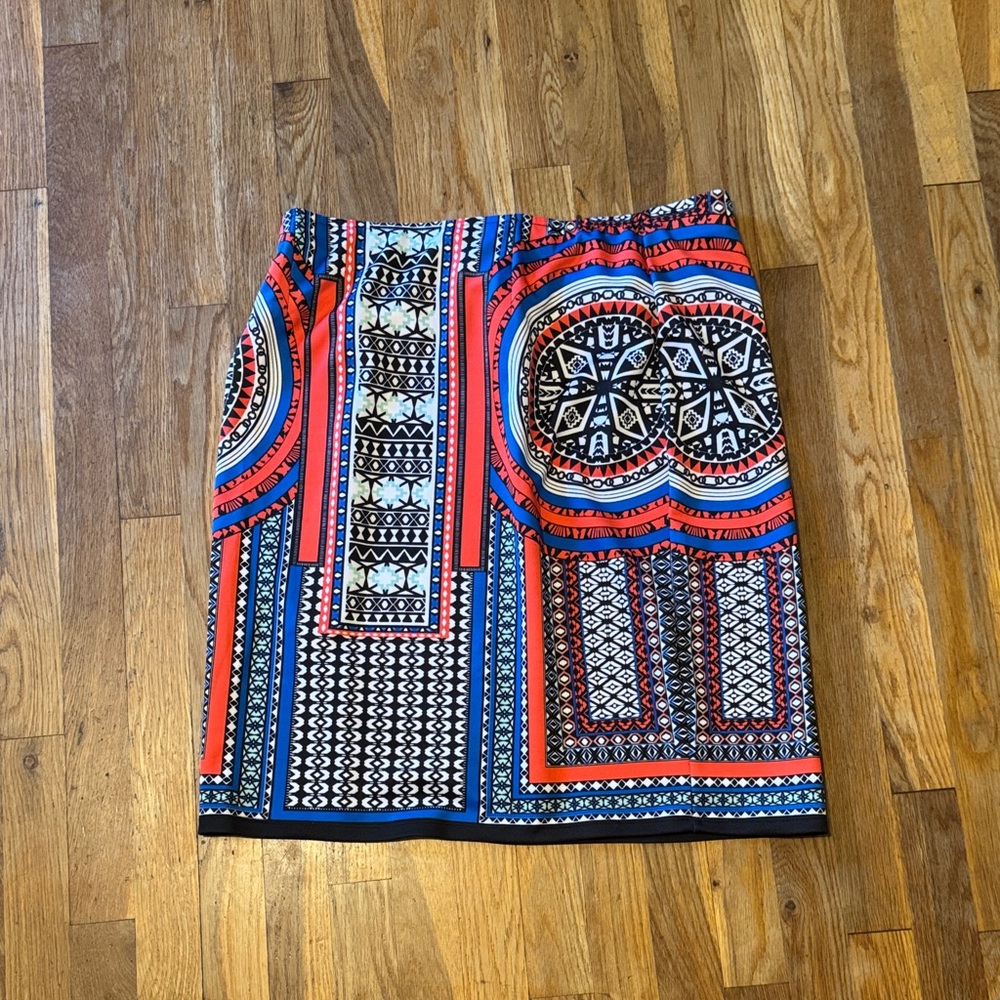 Colorful Geometric Print Skirt